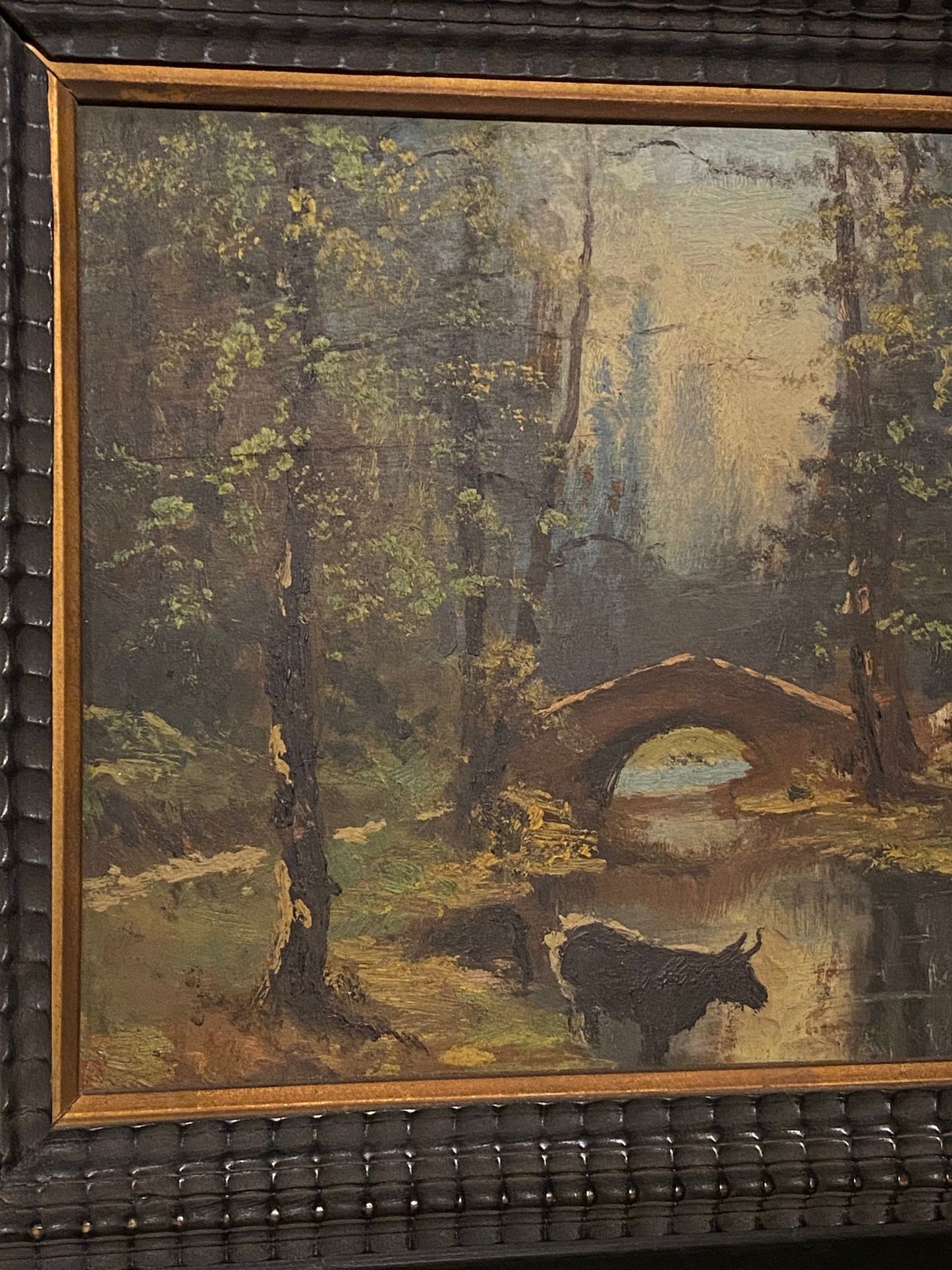 Italian Woods Scene Oil Painting