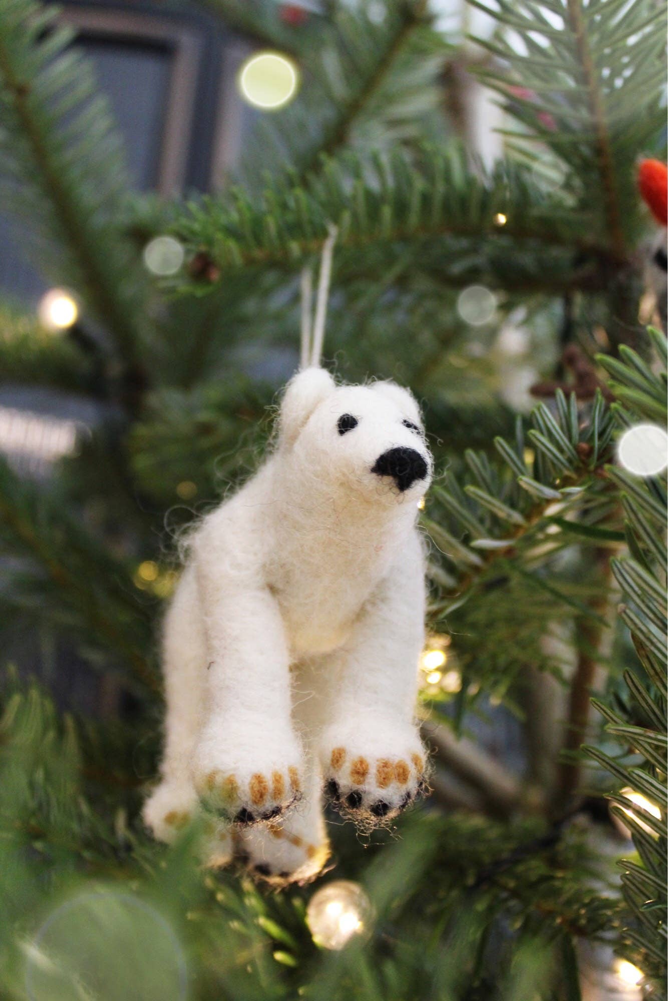 Handmade Felt Ornament - Polar Bear