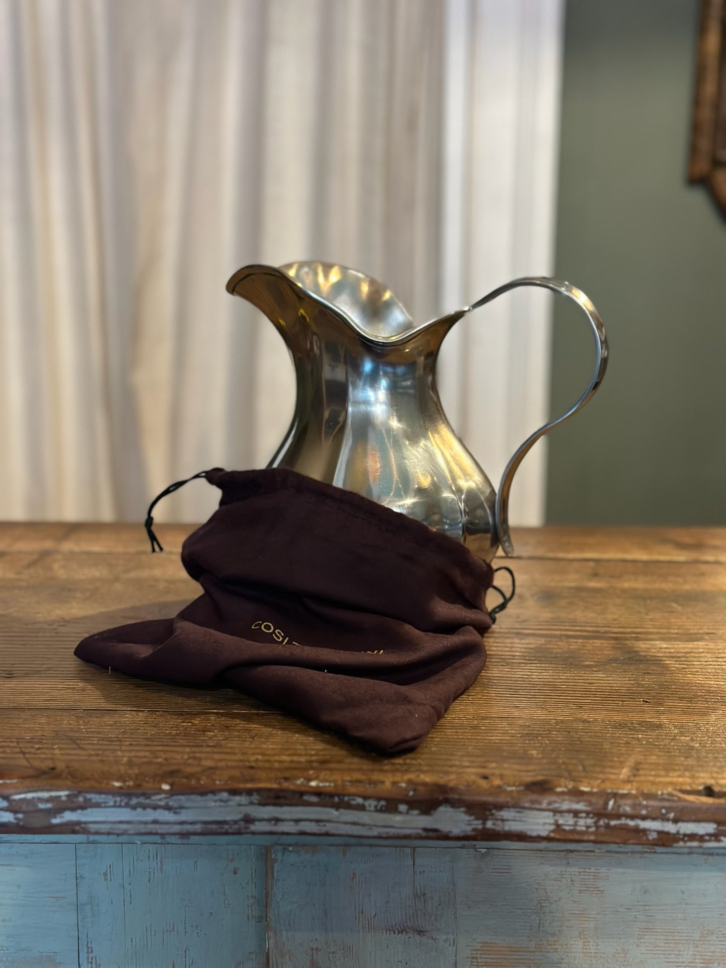 'Siracusa' Pitcher in Pewter by Cosi Tabellini