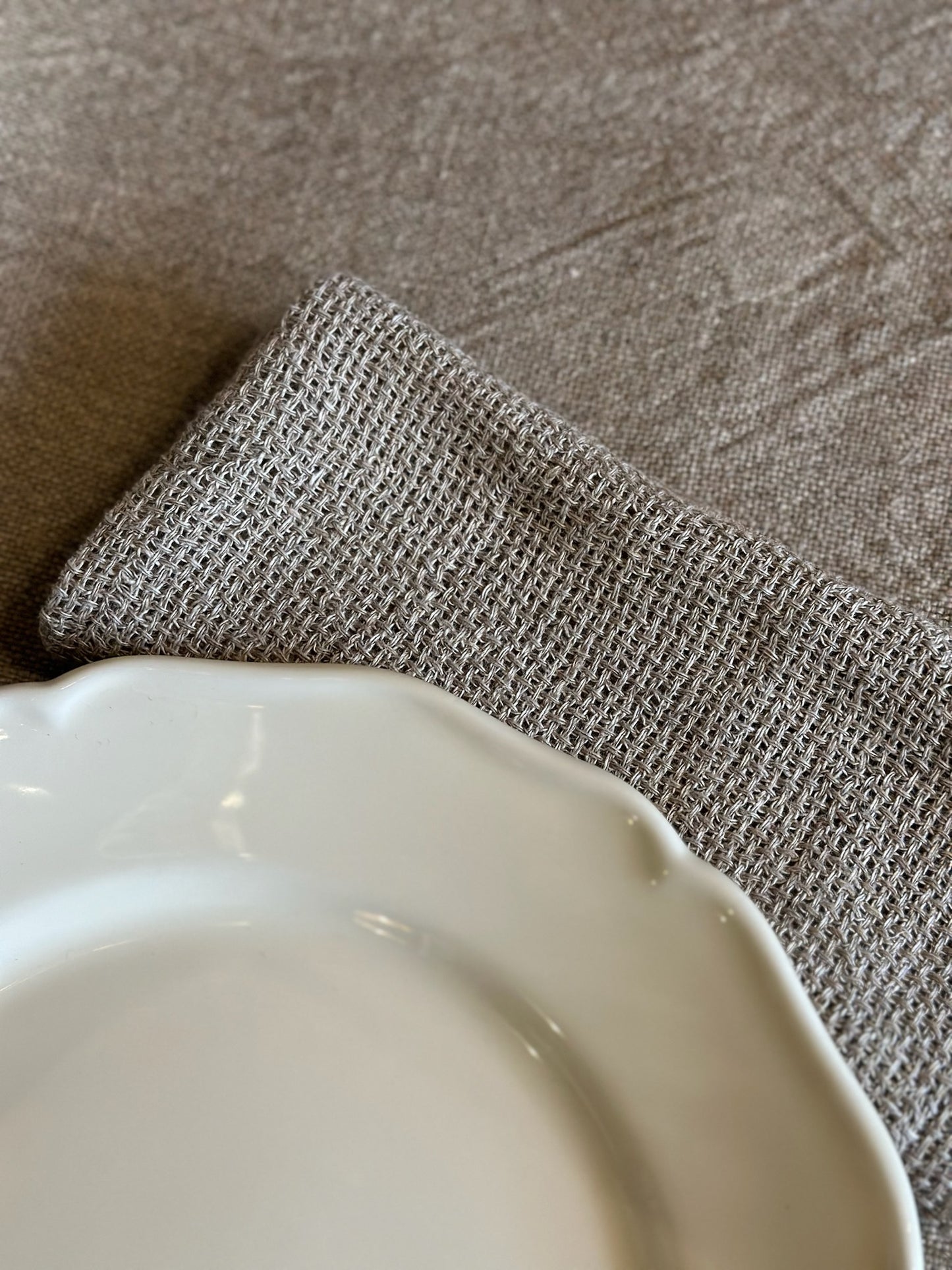 Set of 2 V.VM Wide Weave Linen Napkins - Natural