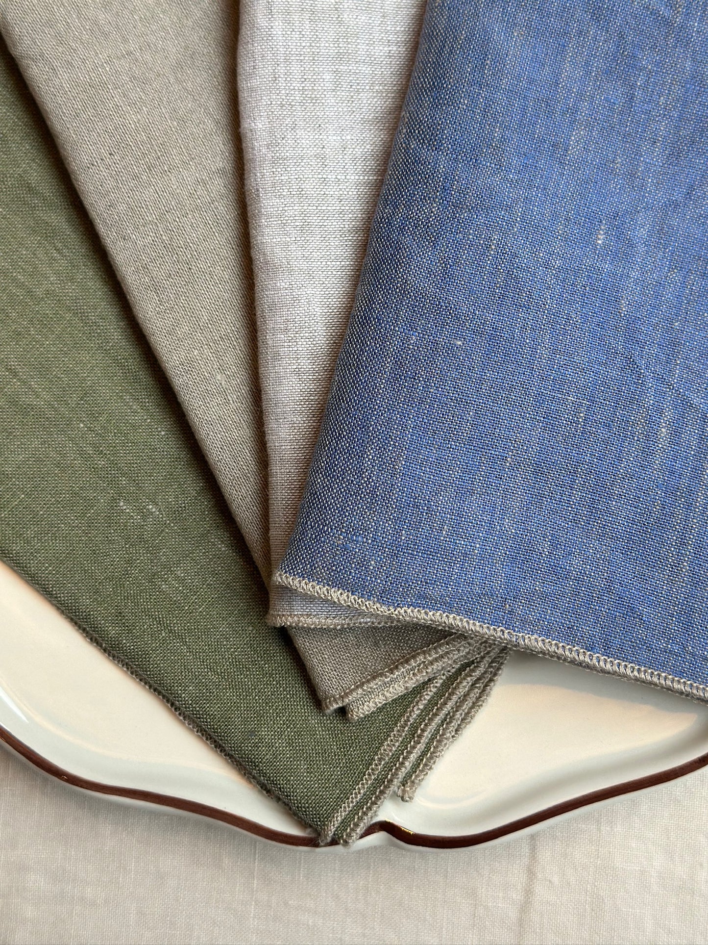 Tovagliolo V.VM Linen Everyday color oliva - Set di 2