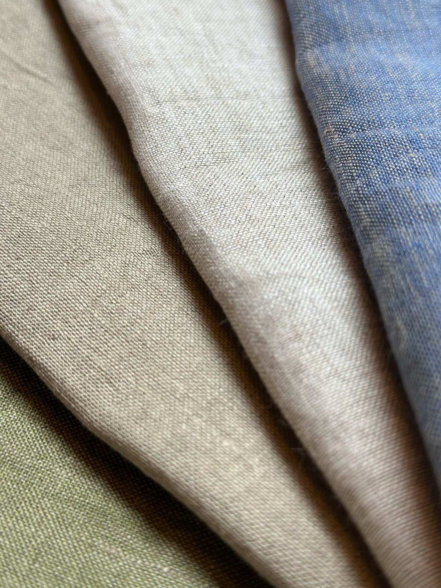 Set of 2 V.VM Linen Napkins - Olive Simple Stitch