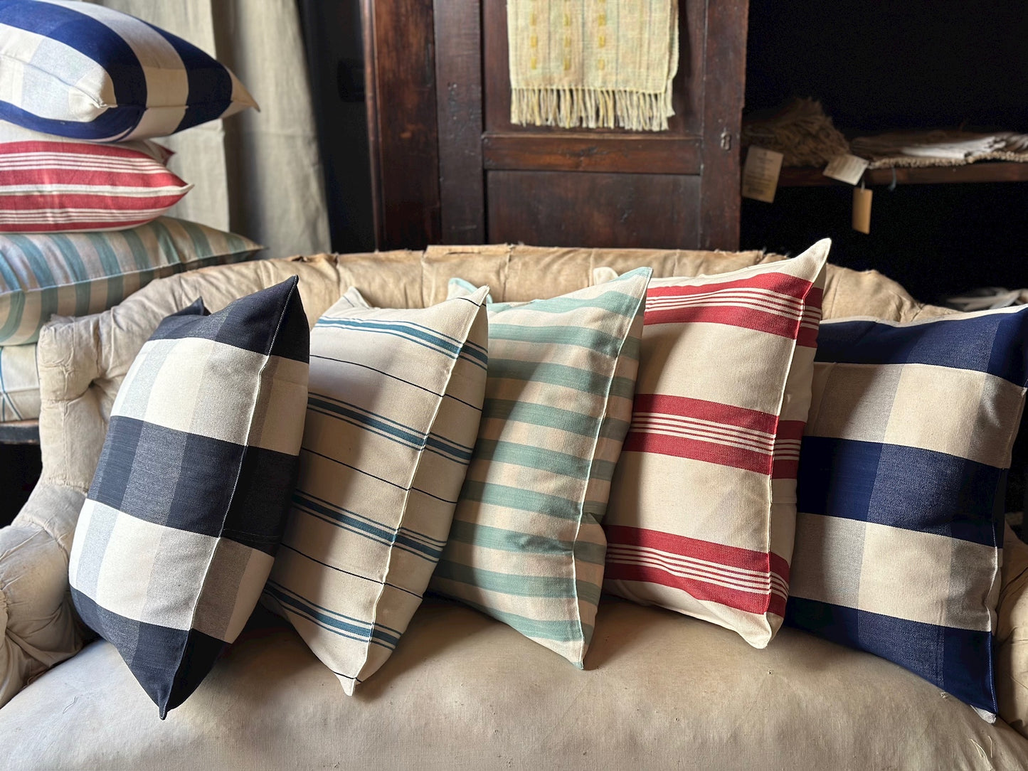 Tensira Black Check Cushion 100% Cotton - 40X40