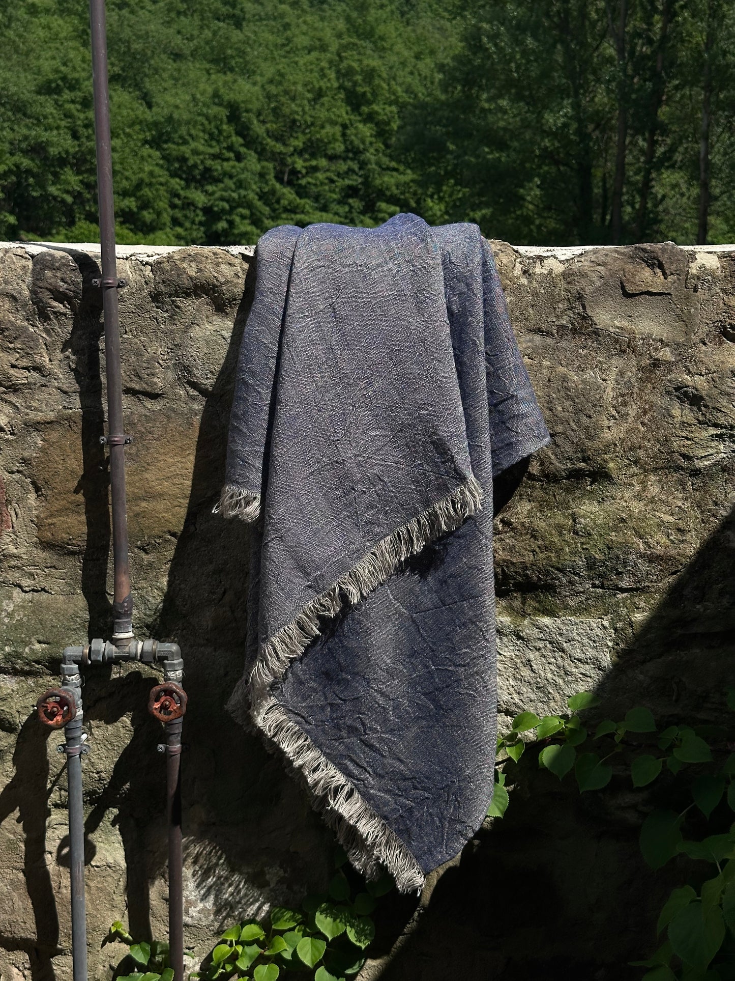 V.VM Linen Bath & Beach Towel - Midnight Blue