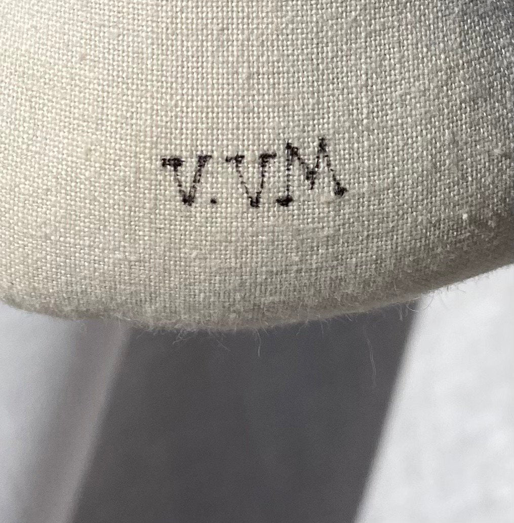 V.VM Stuffed Hand Painted Ornament - White Candle