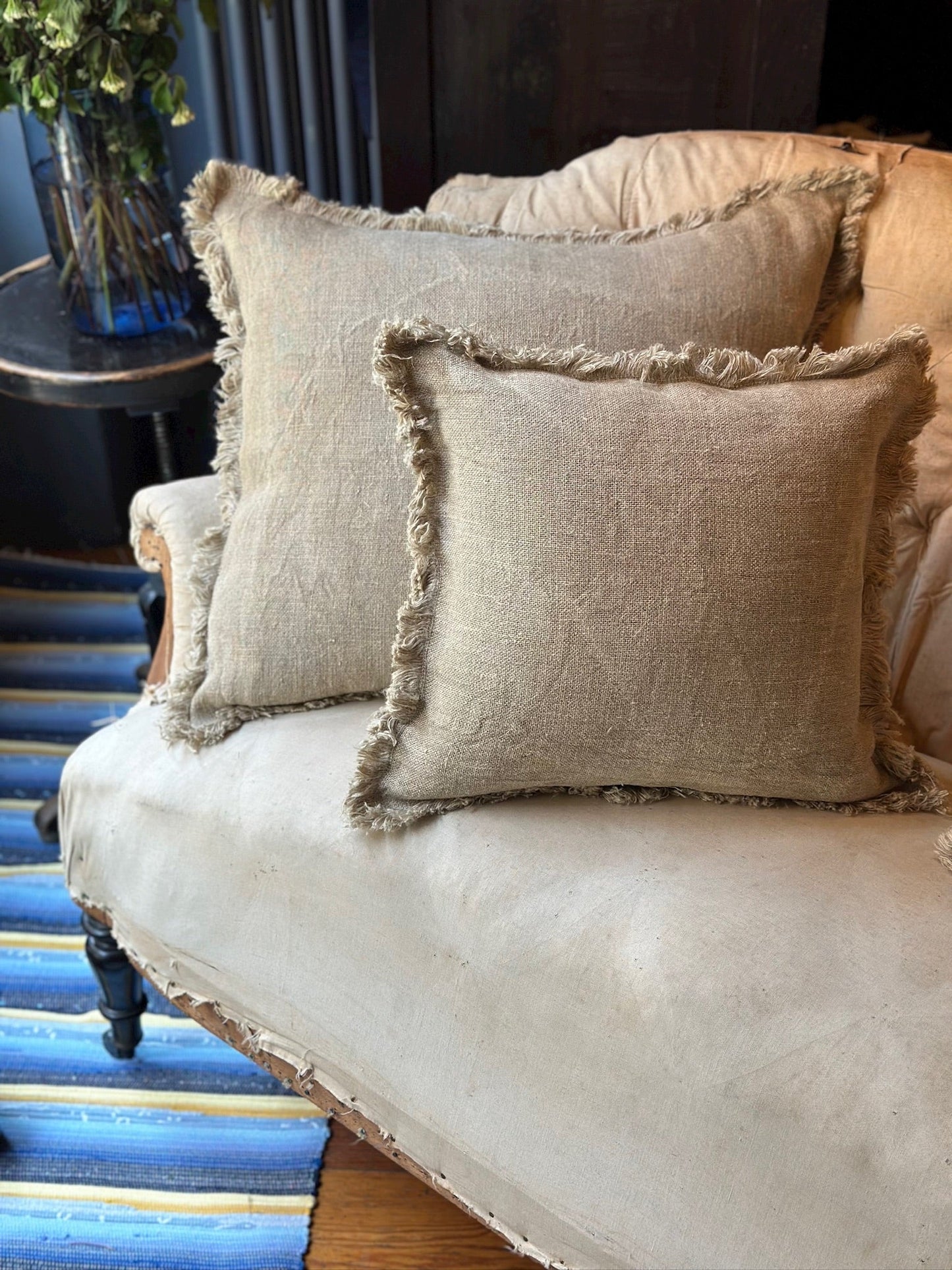 V.VM Handcrafted Linen Fringe Pillow – 40 x 40 cm