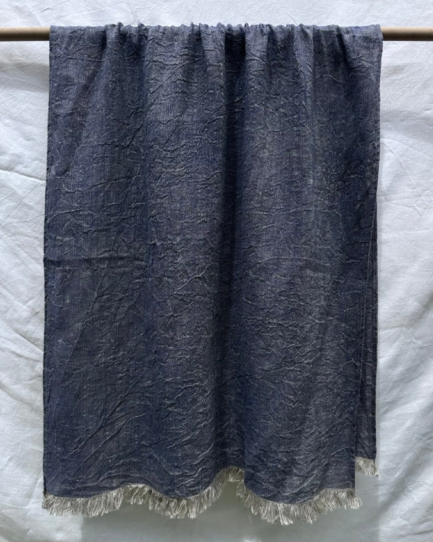 V.VM Linen Bath & Beach Towel - Midnight Blue