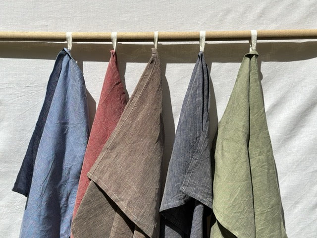 V.VM Linen Tea Towel - Light Blue