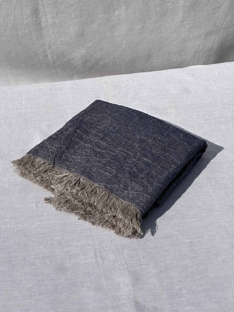 V.VM Linen Bath & Beach Towel - Midnight Blue
