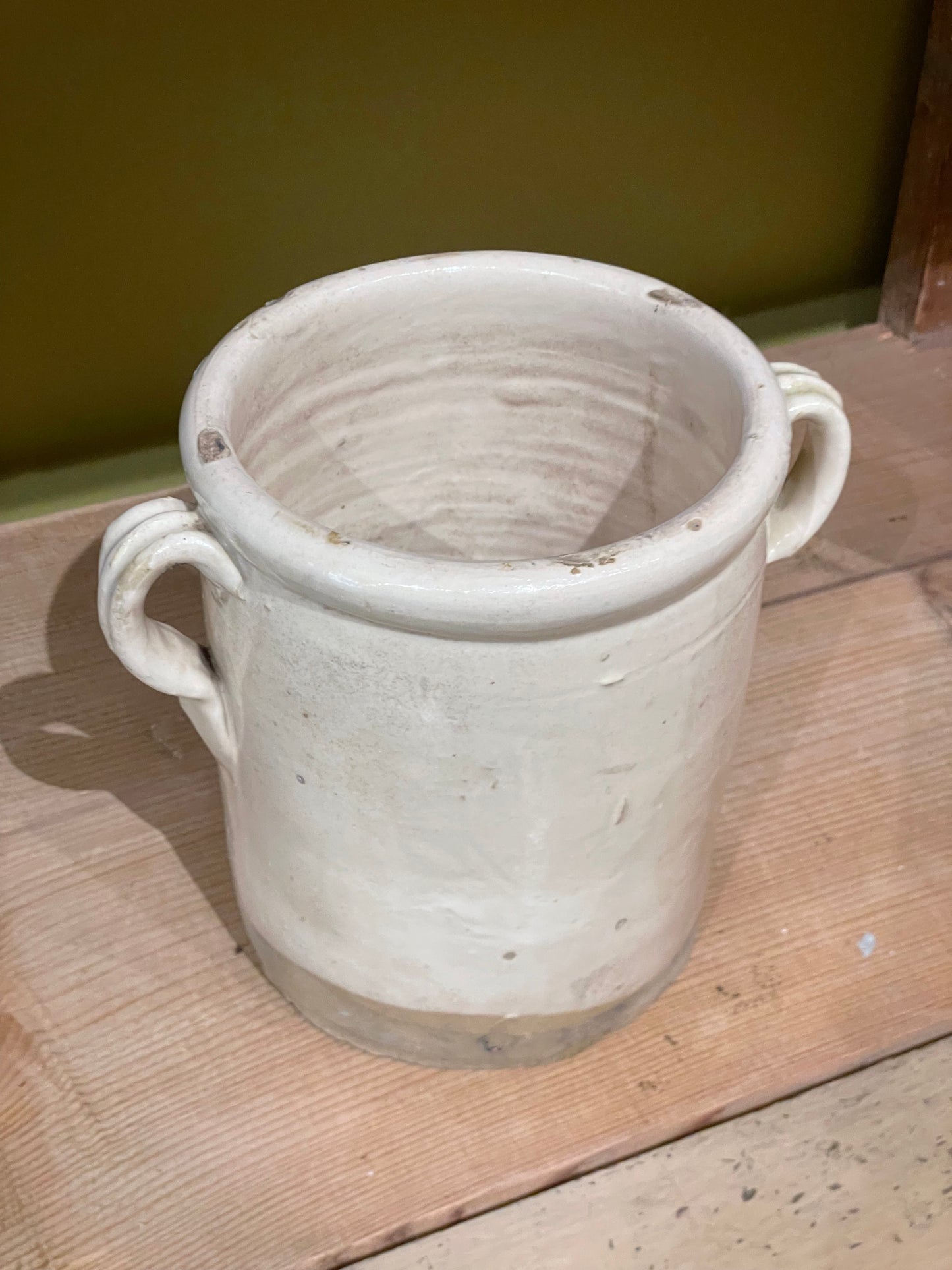 Antique Cream Pot - Large with Handles