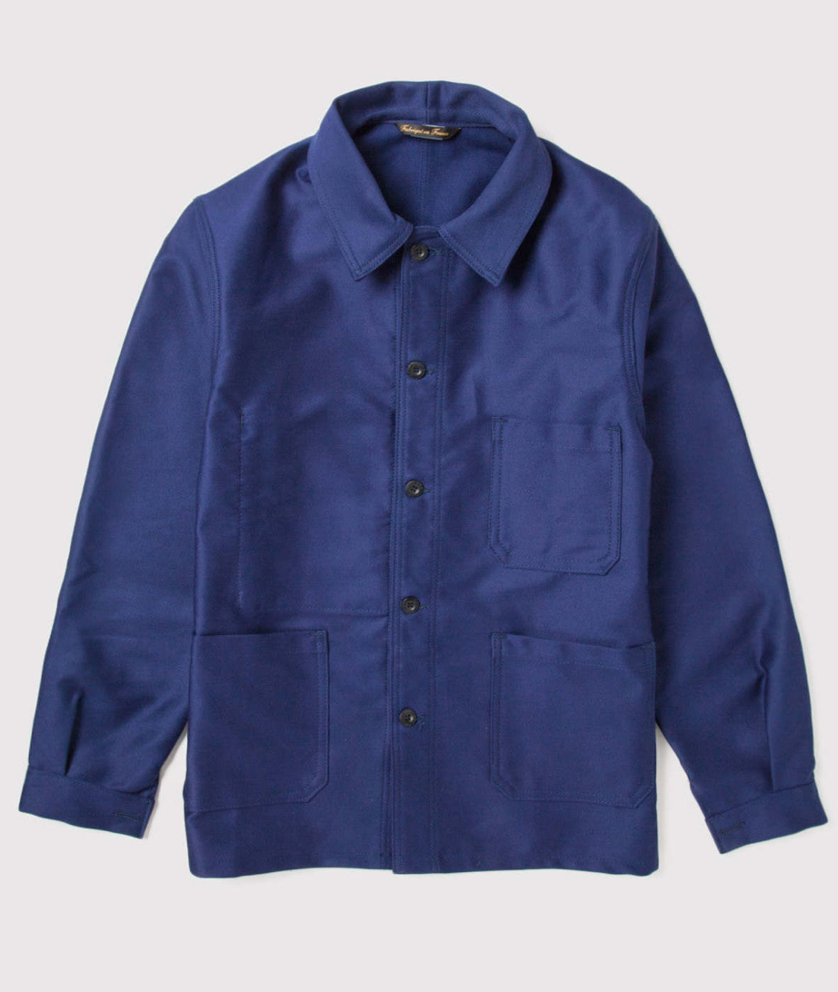 Cotton Work Jacket Blue Shine - Main Image