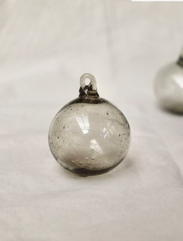 Handblown Glass Ornament - Smoky - Small
