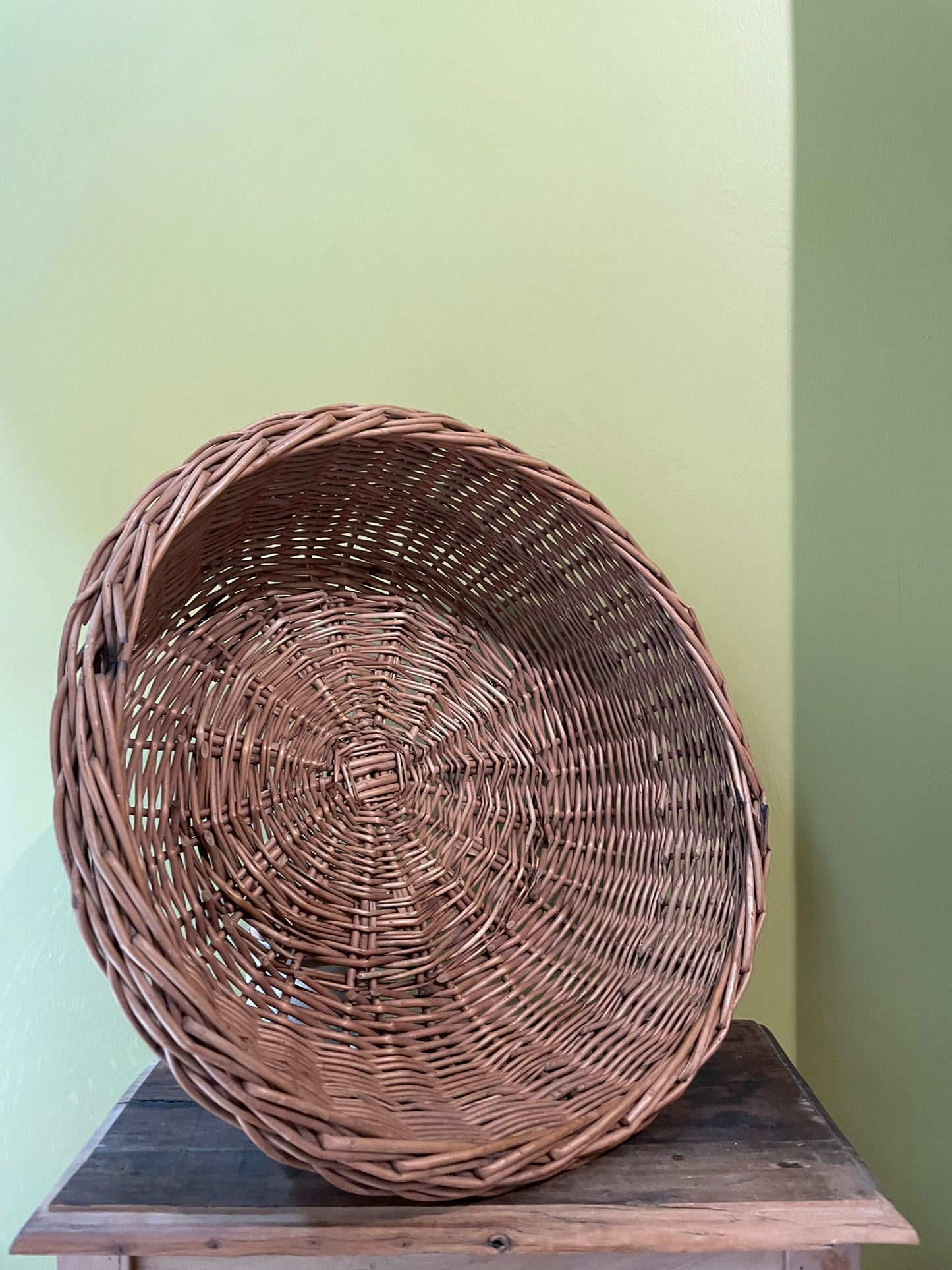 Antique Handwoven Basket - Ovular Carry Basket or Centrepiece