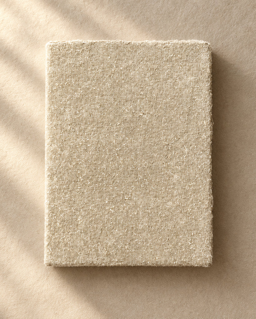 Large Handmade Lokta Paper Book - Linen