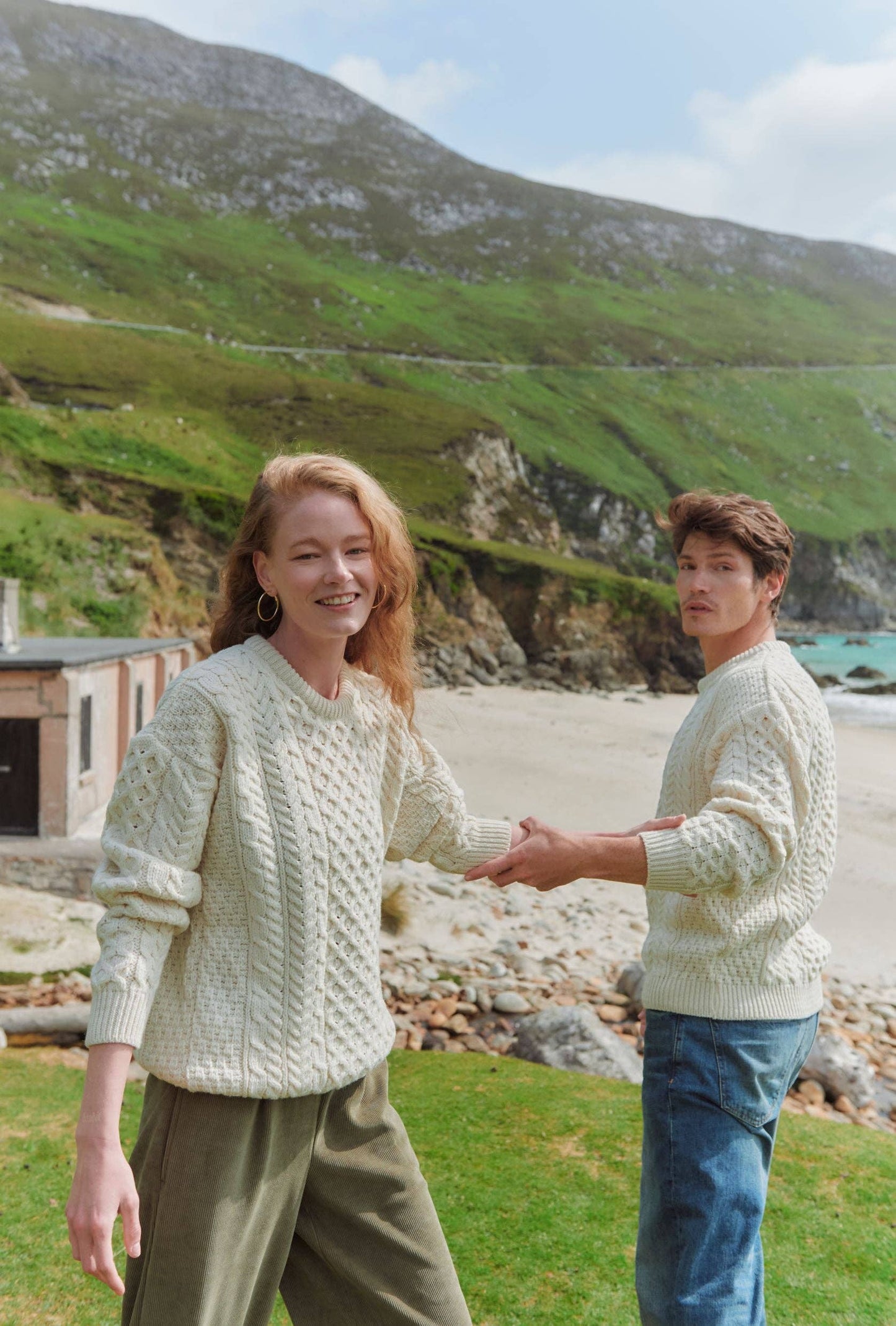 Inisheer Traditional Ladies Aran Sweater - Cream