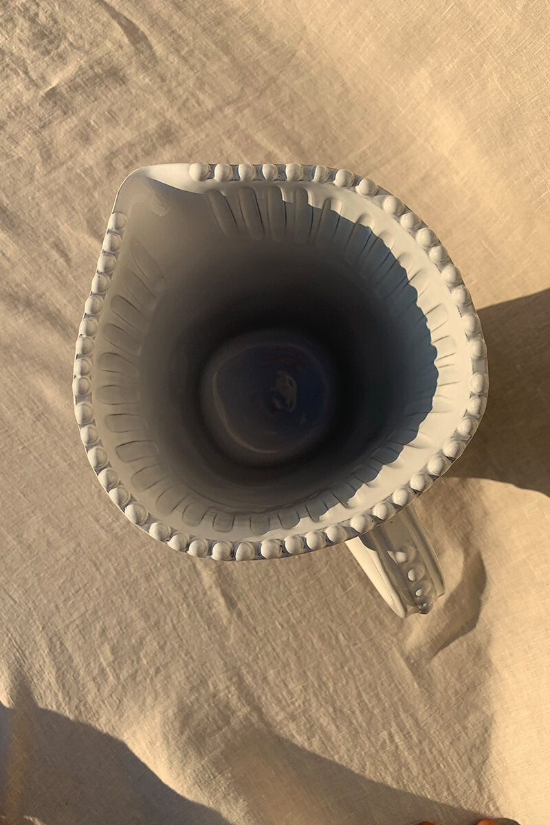 Ceramic Pitcher - Stripes & Dots Collection