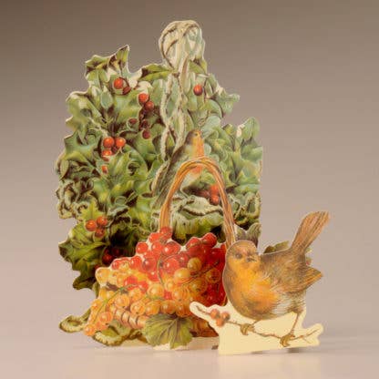 Robin & Holly 3D Christmas Card