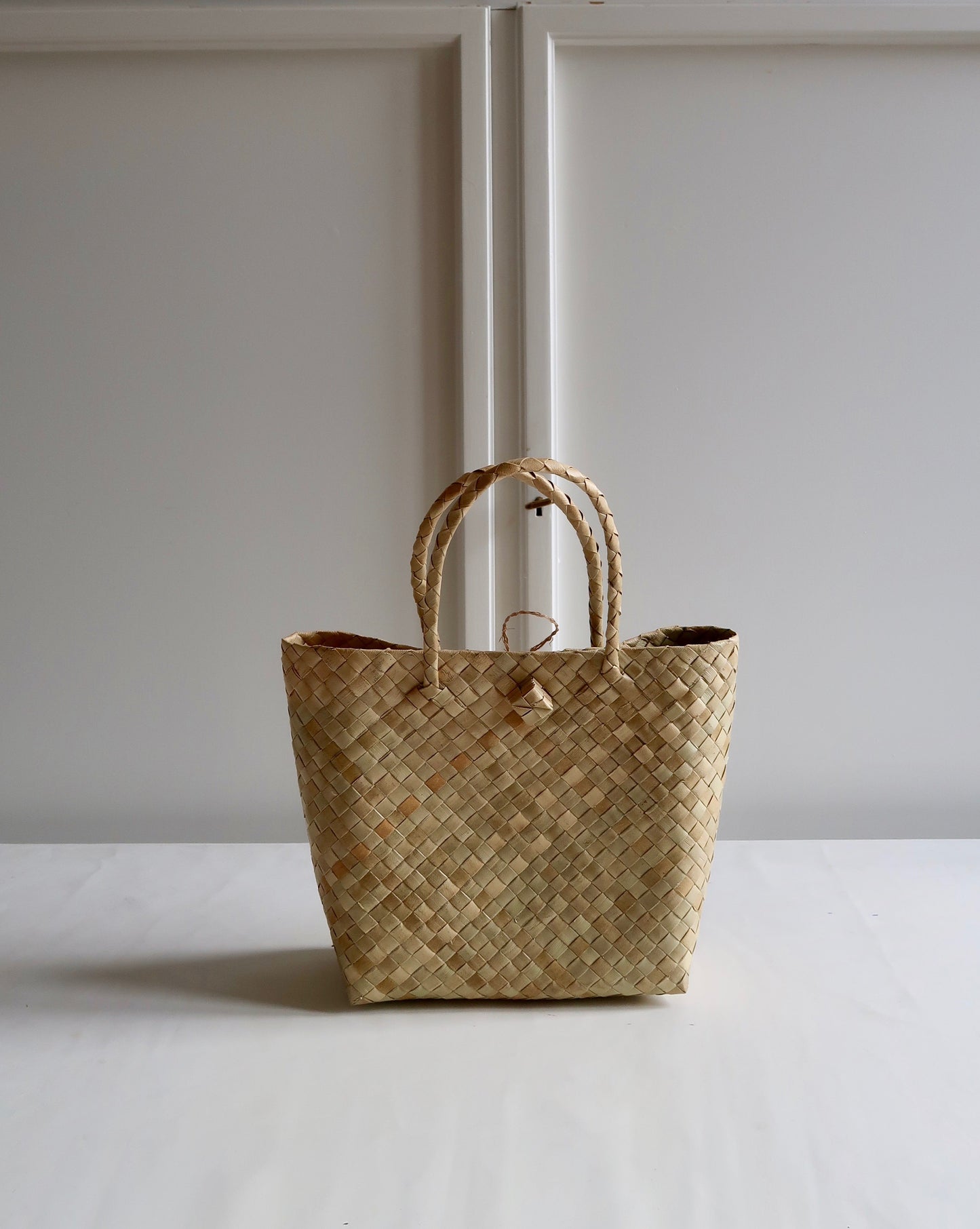 Borsa quadrata intrecciata a mano Fili
