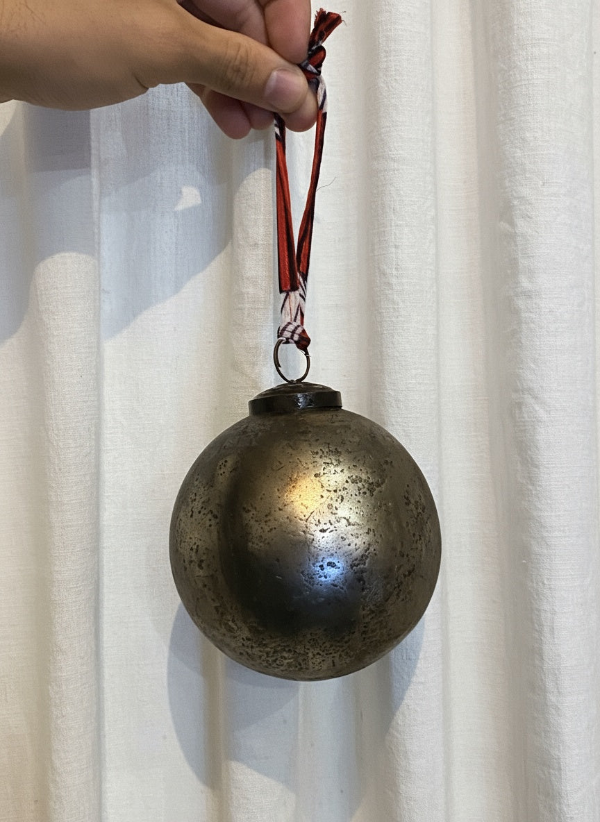 Burnished Metallic Bauble - Large