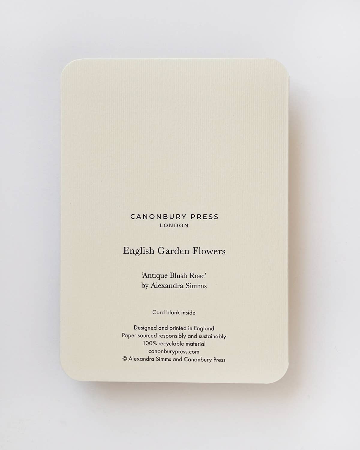 Biglietto d'auguri con rosa antica | Biglietto di compleanno