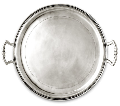 GP Wedding Pewter  Round Tray With Handles (Needs 1)