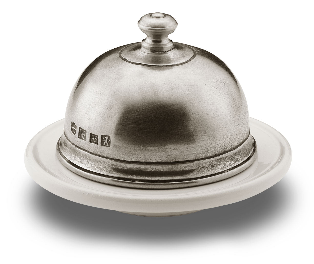 The 'Convivial' Butter Dish in Pewter & Ceramic by Cosi Tabellini