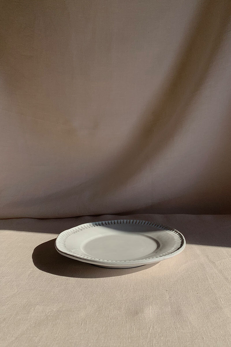 Ceramic Dessert Plate - Stripe