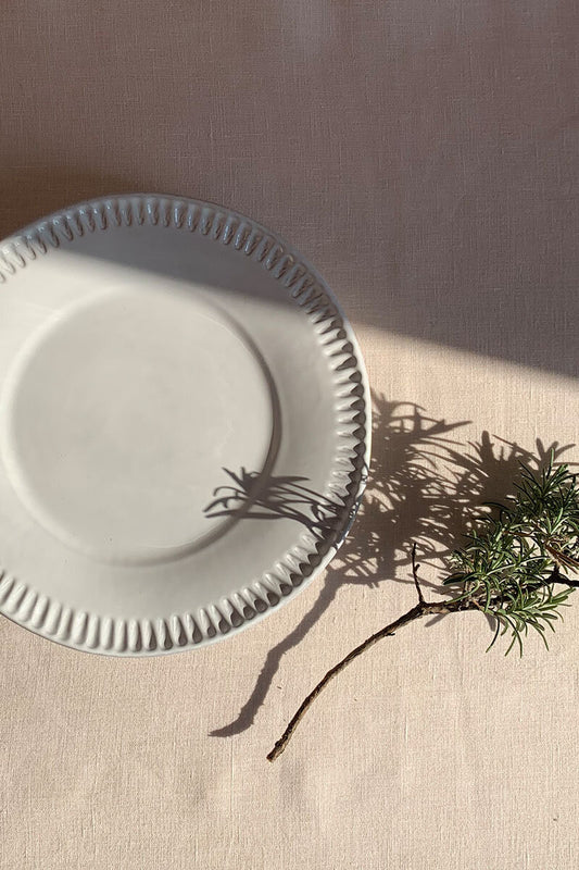 Ceramic Dessert Plate - Stripe