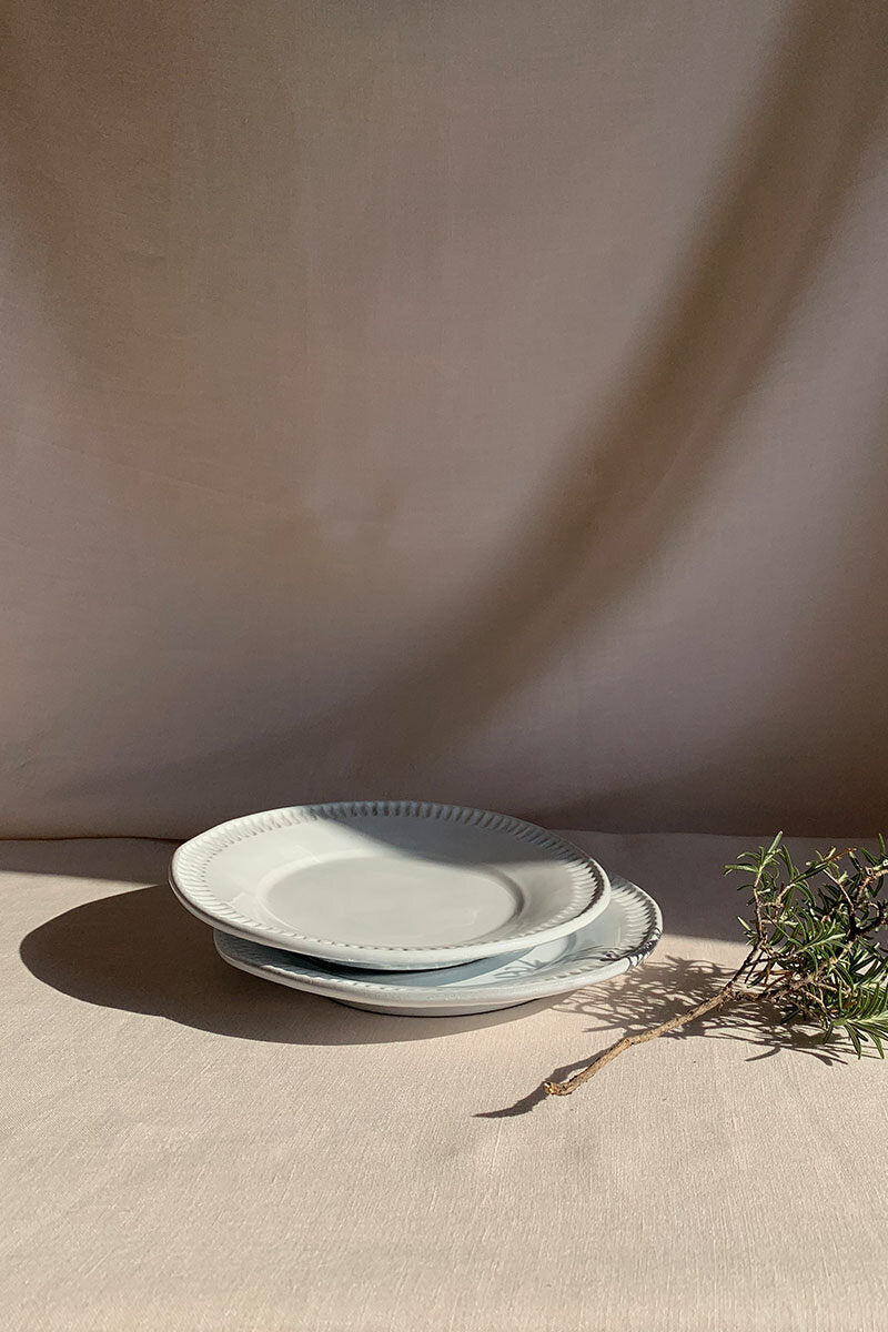 Ceramic Dessert Plate - Stripe
