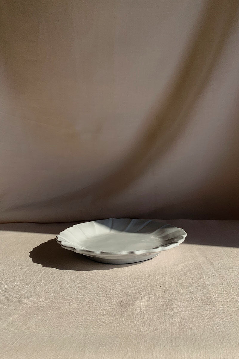 Ceramic Ruffle Dessert Plate