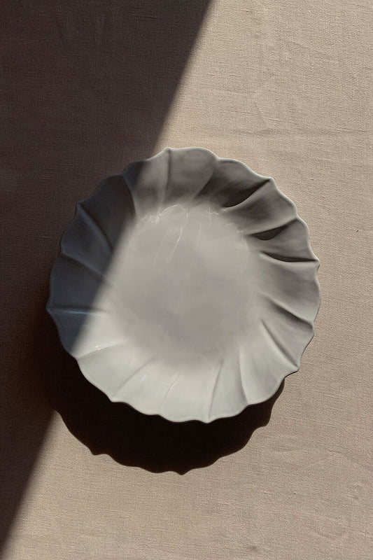 Ceramic Ruffle Dessert Plate