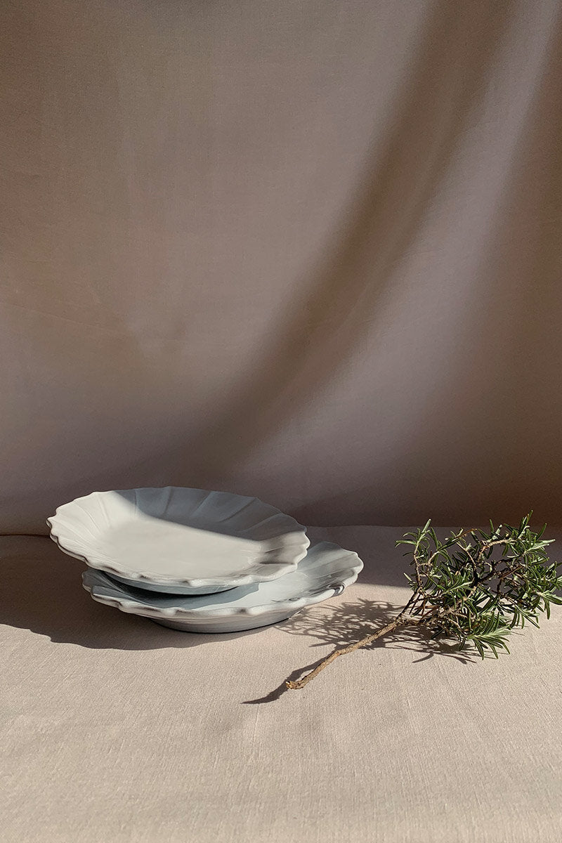 Ceramic Ruffle Dessert Plate