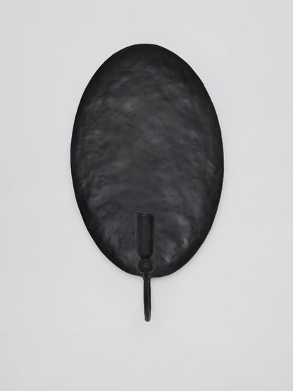 Applique da parete ovale in ferro Boule
