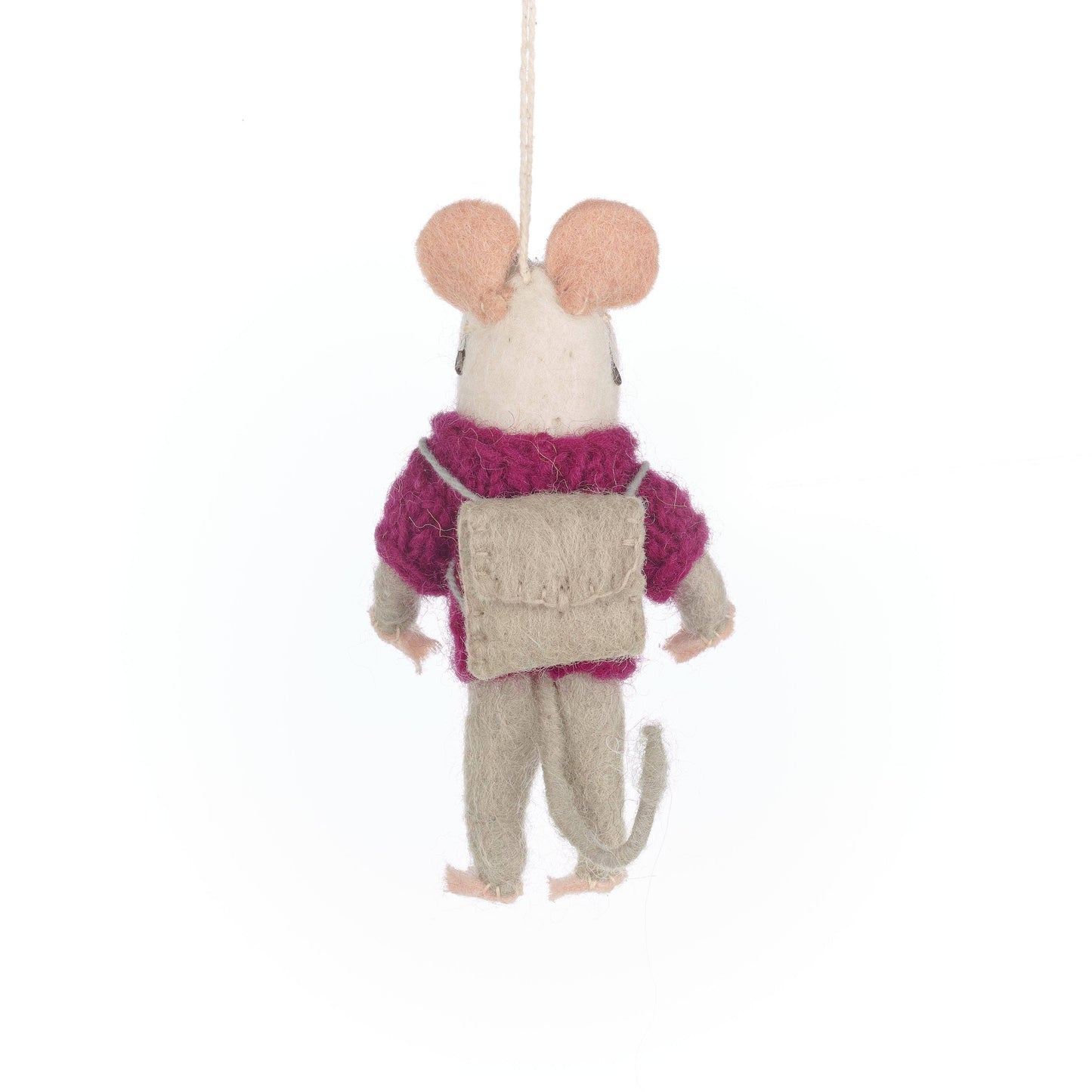 Handmade Felt Charlie Mouse Hanging Decoration