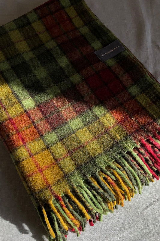 Recycled Wool Tartan Blanket - Buchanan Autumn