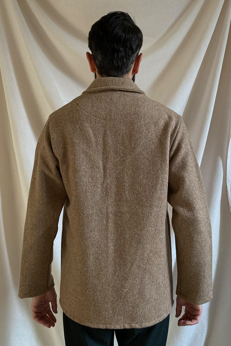 Boiled Wool Work Jacket - Camel