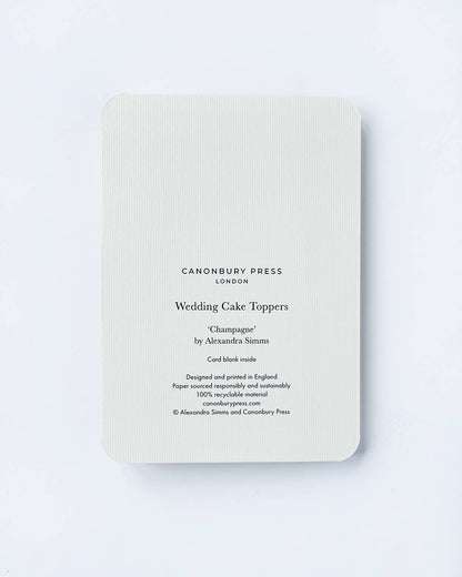 Torta nuziale con champagne, biglietto di auguri | Fidanzamento