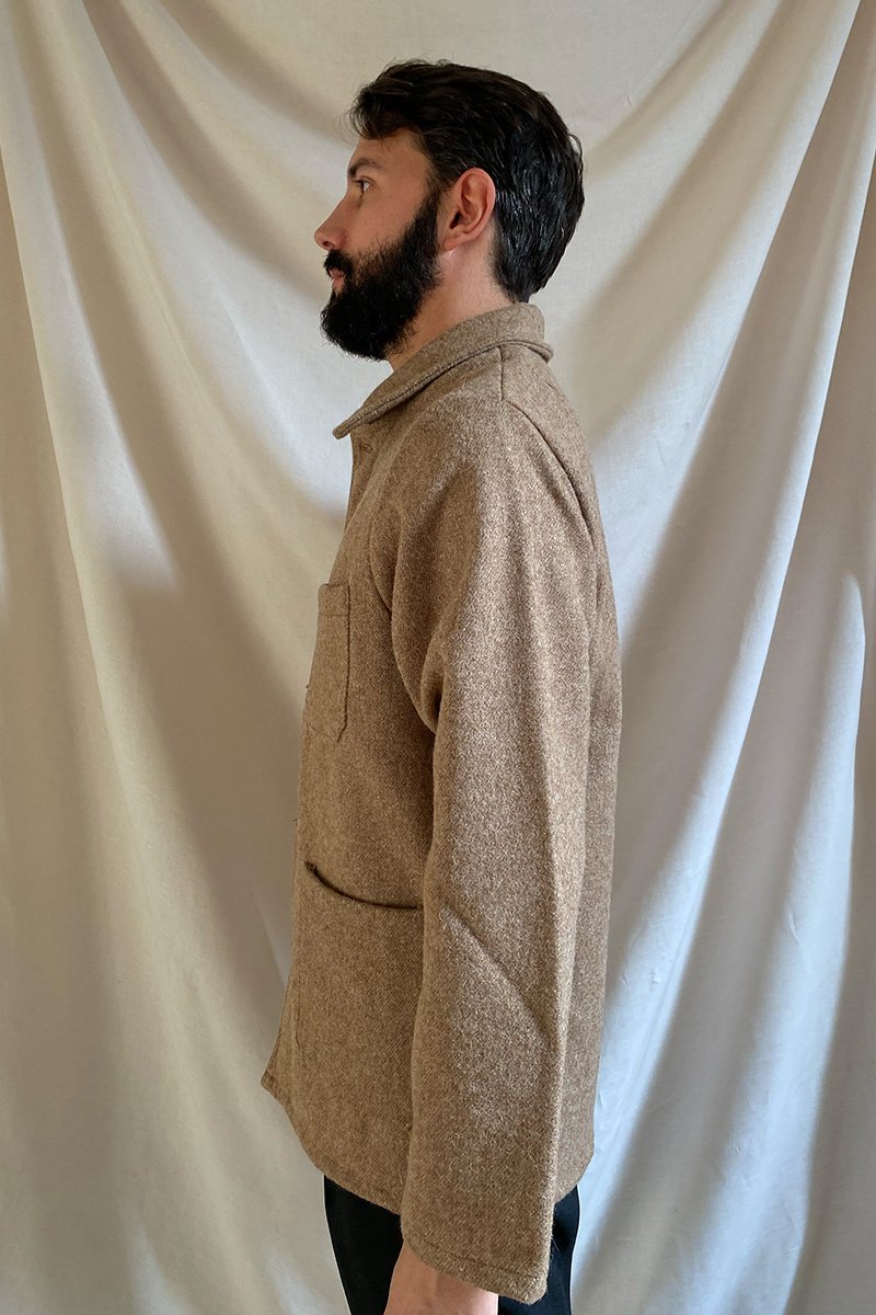 Boiled Wool Work Jacket - Camel