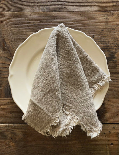 Tovagliolo di lino con frange V.VM