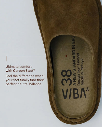 VIBA Roma Bio-Suede Slip-ons - Bosco Khaki