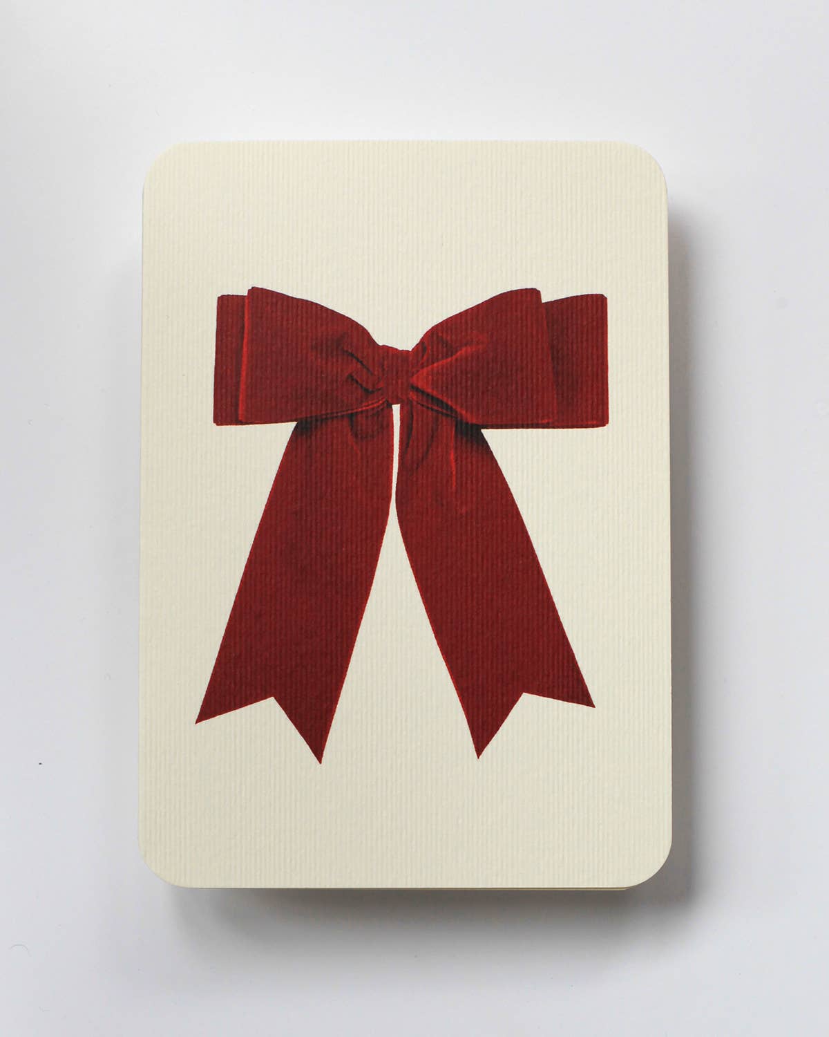 Valentines Red Velvet Bow Greeting Card | Birthday Card