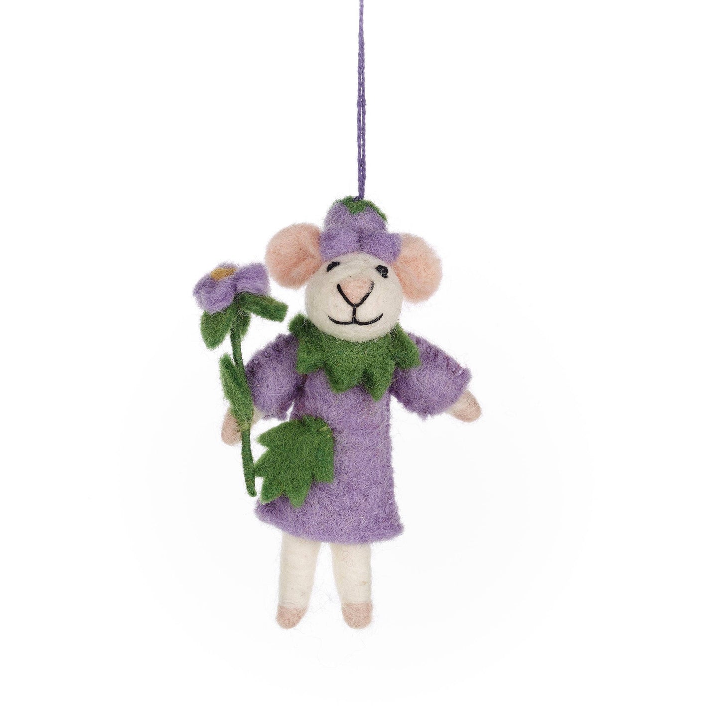 Handmade Felt Violet the Mouse Hanging Decoration