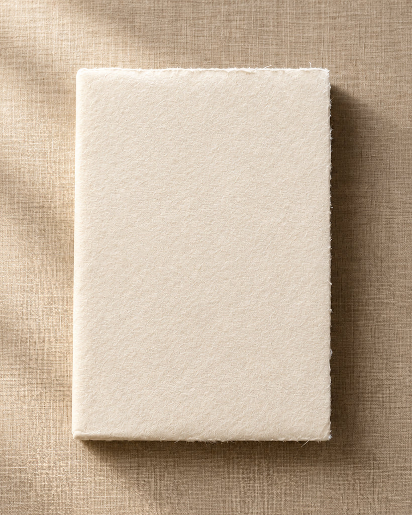 Medium-Large Handmade Lokta Paper Book - White