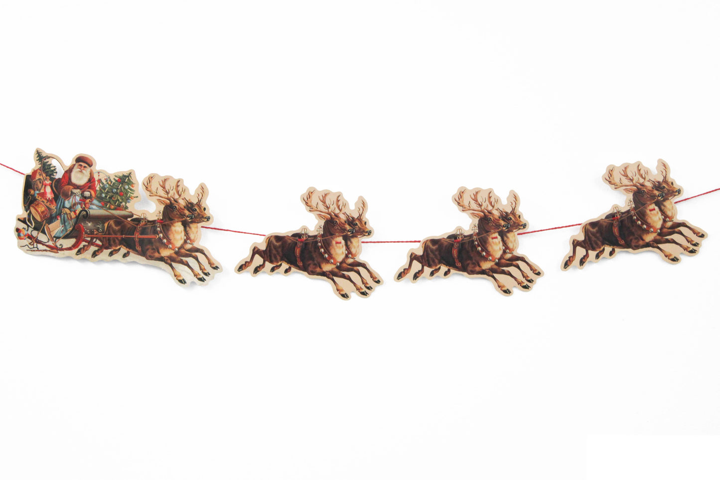 Santa's Sleigh Holiday Garland