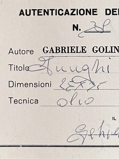 “Funghi” – Dipinto ad olio originale di Gabriele Golinelli (1997) 