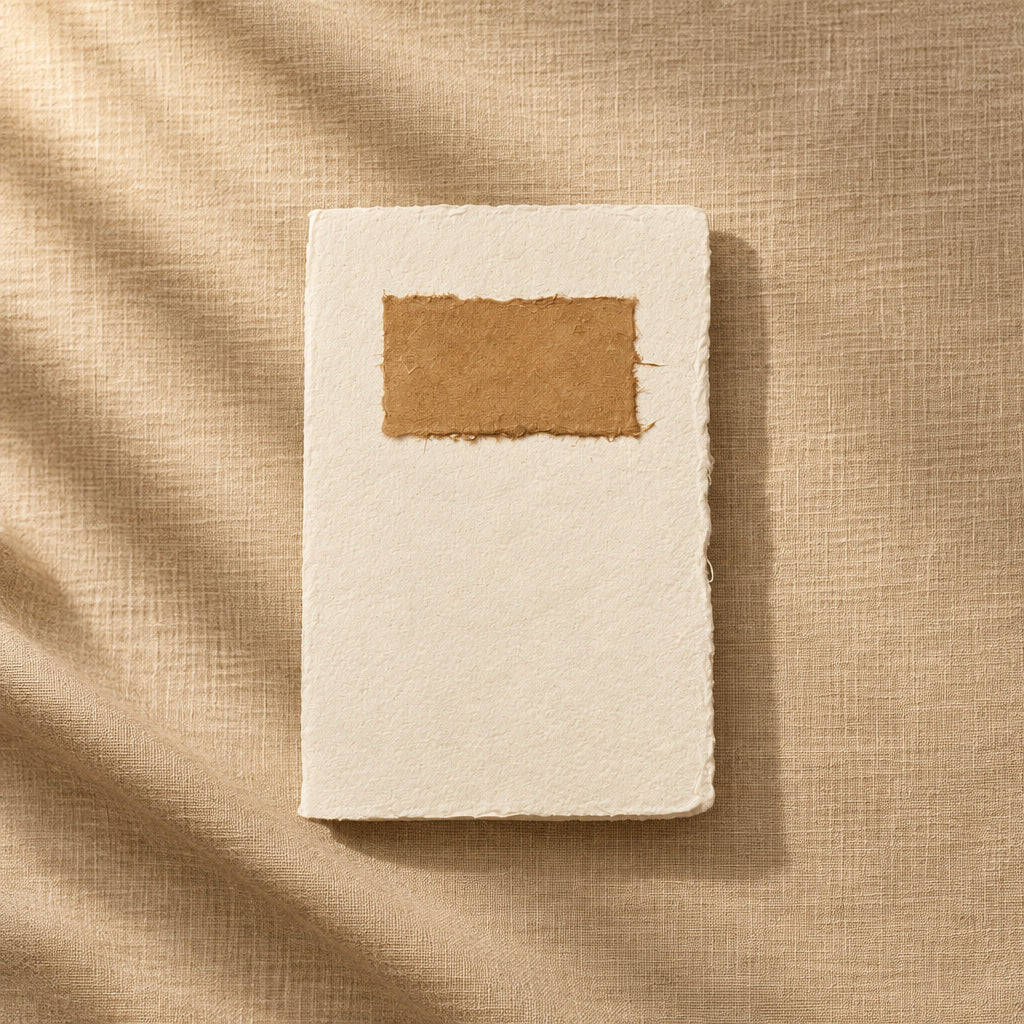 Mini Handmade Lokta Paper Book - White