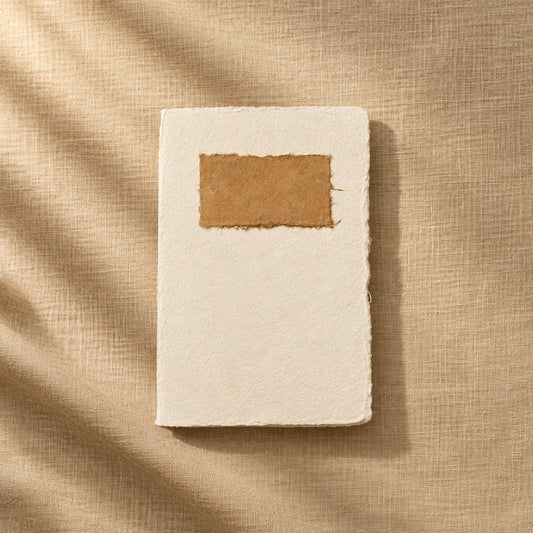 Mini Handmade Lokta Paper Book - White