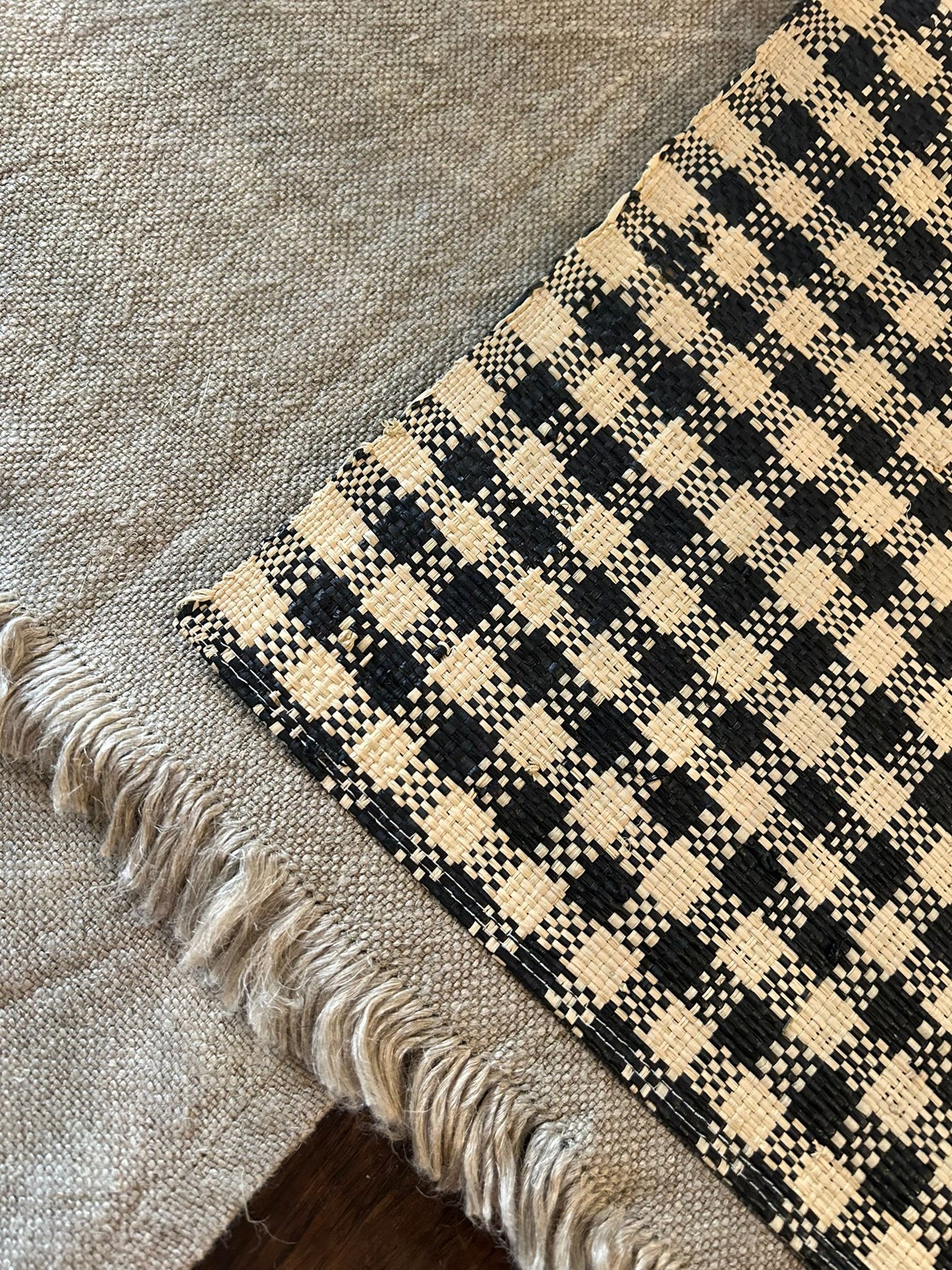 Tovaglietta americana tessuta a mano - Motivo a quadri blu