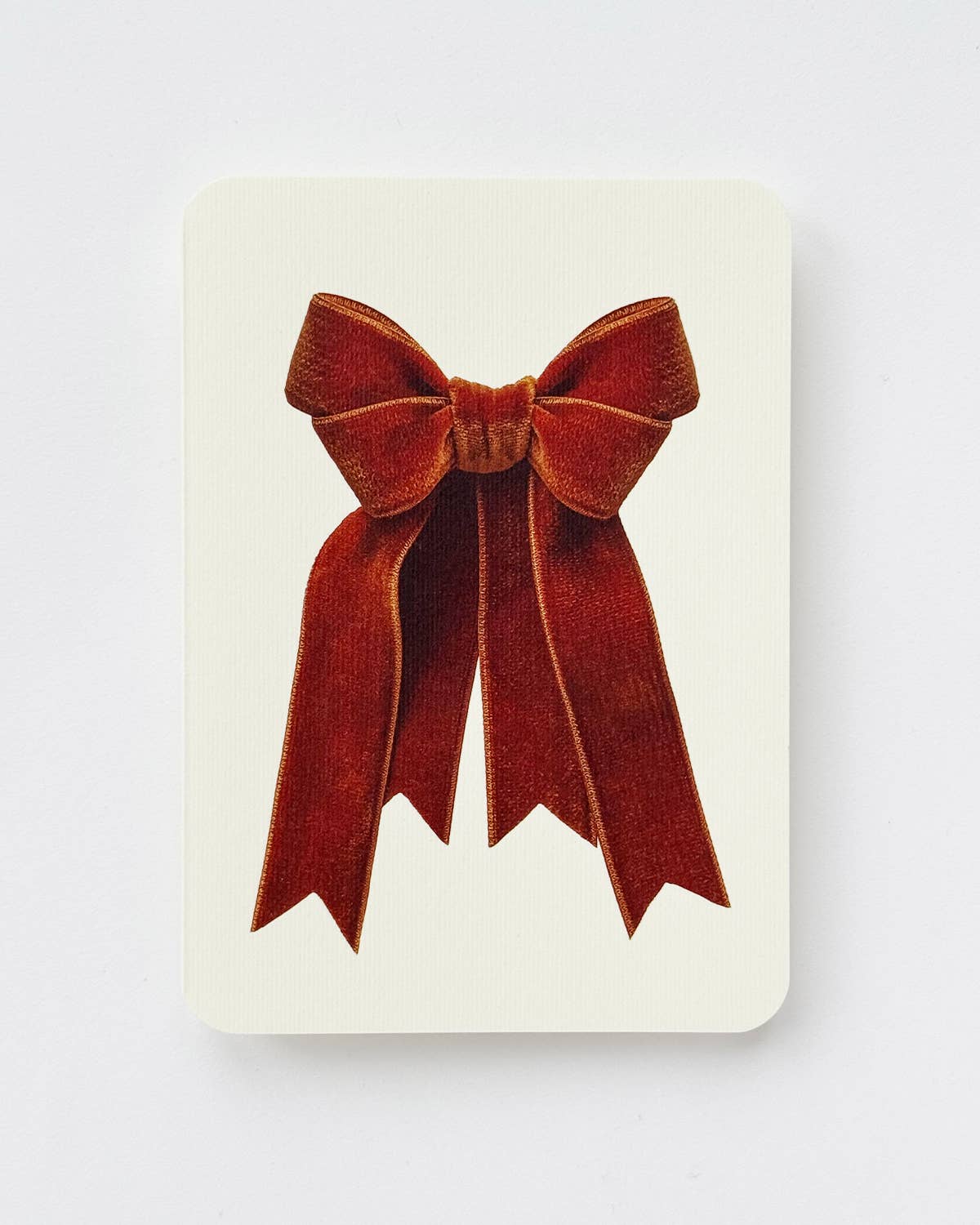 Chocolate Velvet Bow Greeting Card | Birthday Card