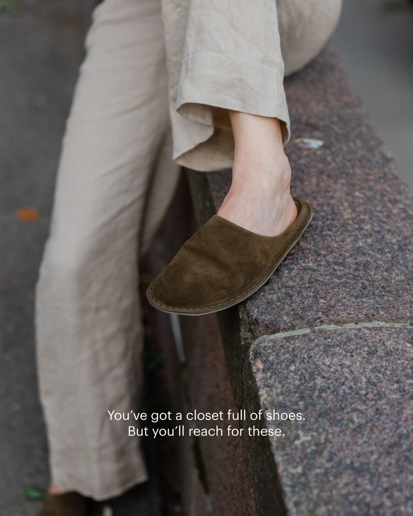 VIBA Roma Bio-Suede Slip-ons - Bosco Khaki